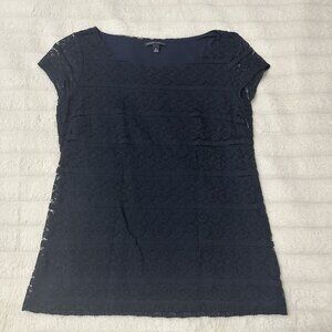 Banana Republic Navy Lace Tank  Size 8